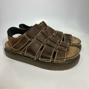 Scandia Woods brown leather sandals size 10